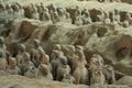 The terracotta army is a figure of ancient Royalty Free Stock Photo