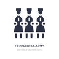terracotta army icon on white background. Simple element illustration from Cultures concept