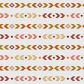 Terracotta boho pattern. Tribal seamless background. Geometric Wallpaper.