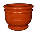 Terracotta Ceramic Flower Pot 3d rendering