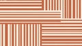 Terracotta and Cream Abstract Geometric Striped Pattern Royalty Free Stock Photo