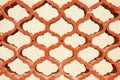 Terracotta decorative latticework fence Royalty Free Stock Photo