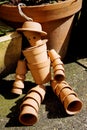 Terracotta flower pot man Royalty Free Stock Photo