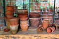 Terracotta flower pots Royalty Free Stock Photo