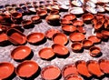 Terracotta pots, Evora, Portugal.