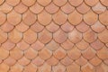 Terracotta roof tiles texture and background seamless Royalty Free Stock Photo