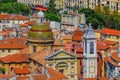 Terracotta rooftops of the Old Town, Vieille Ville in Nice on th
