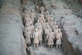 Terracotta sculptures depicting the armies of Qin Shi Huang, the first Emperor of China Royalty Free Stock Photo