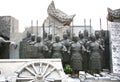 Terracotta sculptures depicting the armies of Qin Shi Huang, the first Emperor of China Royalty Free Stock Photo