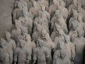 terracotta soldiers and terracotta warriors stock photography at Shaanxi, Xian, china Royalty Free Stock Photo