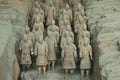 Archaeological excavations of the clay army of the emperor Qin Shi Huang Royalty Free Stock Photo