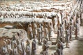 Terracotta Warriors, Emperor Qin Shihuang, Ancient Statues, Generals, Major Generals, Soldiers, Horses, Carriage, Xi`an, China Royalty Free Stock Photo