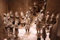 Terracotta warriors in Xian, China Royalty Free Stock Photo