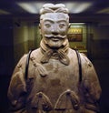 Terracotta Warriors, Xian, Shaanxi Province, China: Detail of a soldier in the Terracotta Army museum. Royalty Free Stock Photo