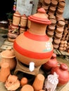 water tank Terracotta earth clay hand made natural water cooling system 8L