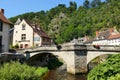 The Terrade bridge over the Creuse in Aubusson Royalty Free Stock Photo