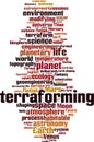 Terraforming word cloud Royalty Free Stock Photo