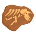 Terrain dinosaur icon cartoon . Ground fossil