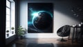 Terran in the Vastness of Space: A Realistic 3D Rendering of Planet Earth, Made with Generative AI