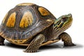 Terrapene Coahuila, or the Coahuilan Box Turtle, isolated on a white backdrop Royalty Free Stock Photo