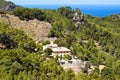 Terrases in Banyalbufar in Majorca Royalty Free Stock Photo