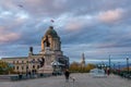 Terrasse Dufferin. Quebec City Old Town in autumn dusk.