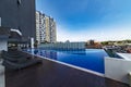 Terrasse and swimming pool of Malaysian condominium Royalty Free Stock Photo