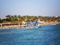 Terrazina beach coastline with yacht Aquatica