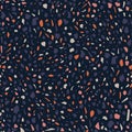 Colorful venetian terrazzo flooring imitation surface modern abstract seamless pattern.