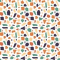 Terrazzo abstract seamless vector pattern background