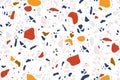 Terrazzo background. Granite flooring seamless pattern, stone material texture. Vector modern Italian concrete and