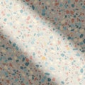 Terrazzo flooring with a diverse array of colorful chips in beige, blue, Royalty Free Stock Photo