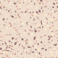 Terrazzo flooring. Seamless pattern. Pastel brown and cream warm shades color background texture. Vector Royalty Free Stock Photo