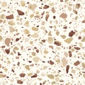 Terrazzo flooring seamless pattern. Vector texture of granite and marble floor Royalty Free Stock Photo