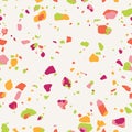 Terrazzo flooring seamless pattern. Vector texture of multicolor mosaic floor Royalty Free Stock Photo