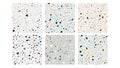 Terrazzo Flooring Seamless Patterns Set Vector Royalty Free Stock Photo