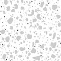 Terrazzo flooring vector seamless pattern. The texture of the classic Italian type of floor in the Venetian. black white mon