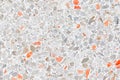 Terrazzo flooring which has Orange rock Small or marble old. polished stone wall beautiful texture for background Royalty Free Stock Photo