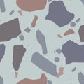 Terrazzo imitation seamless pattern. Realistic marble texture with stone fragments Royalty Free Stock Photo