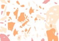 Terrazzo modern abstract template. Orange texture Royalty Free Stock Photo