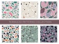 Terrazzo pattern. Veneziano composite texture italian mosaic, granite flooring tile. Marble stone seamless sample