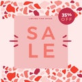 Terrazzo sale banner collage, minimal promo design template, modern flyer, abstract cover