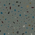 Terrazzo seamless pattern. Brown classic flooring