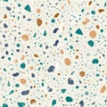 Terrazzo seamless pattern. Gentle classic flooring