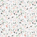 Terrazzo seamless pattern.Vector abstract background with chaotic stains Royalty Free Stock Photo