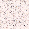 Terrazzo seamless pattern. Vector floor texture with marble, granite, concrete Royalty Free Stock Photo
