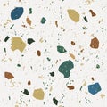 Terrazzo seamless patterns. Classic Italian marble