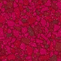 Terrazzo style. Trendy seamless abstract pattern in crimson tones. Stone floor texture. Paving. Vector background