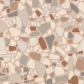 Terrazzo style. Trendy seamless abstract pattern. Stone floor texture. Paving.