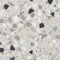 A terrazzo surface featuring a mix of irregularly shaped aggregates in various shade Royalty Free Stock Photo